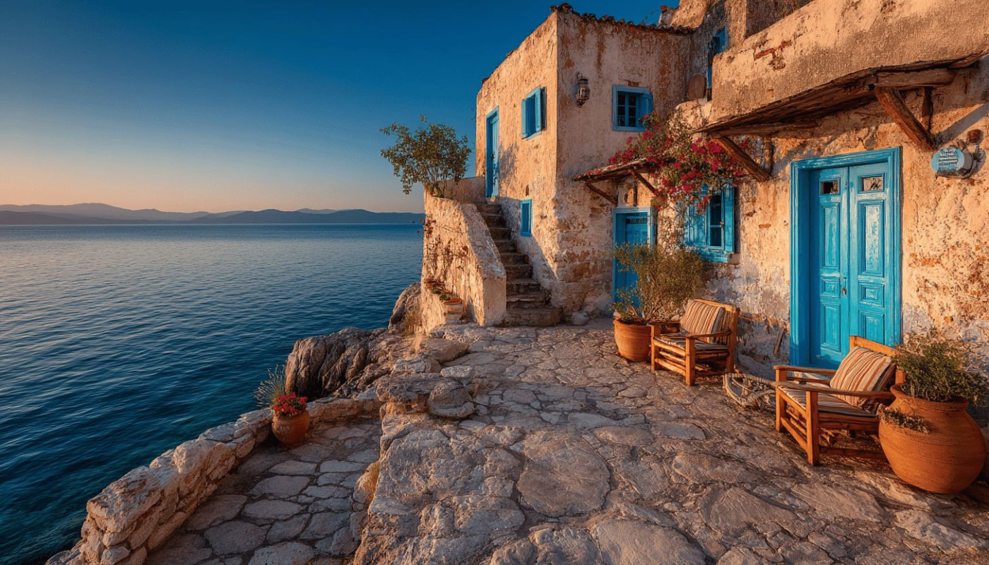 Top des maisons d'hôtes avec vue panoramique sur la mer Méditerranée